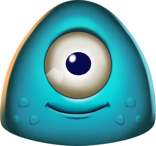 Hellblaues Alien symbol