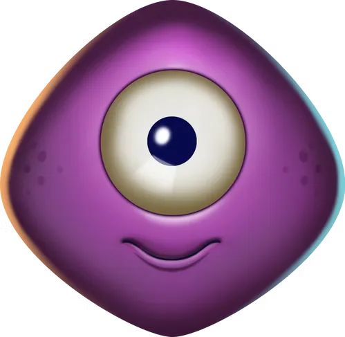 Violettes Auge symbol